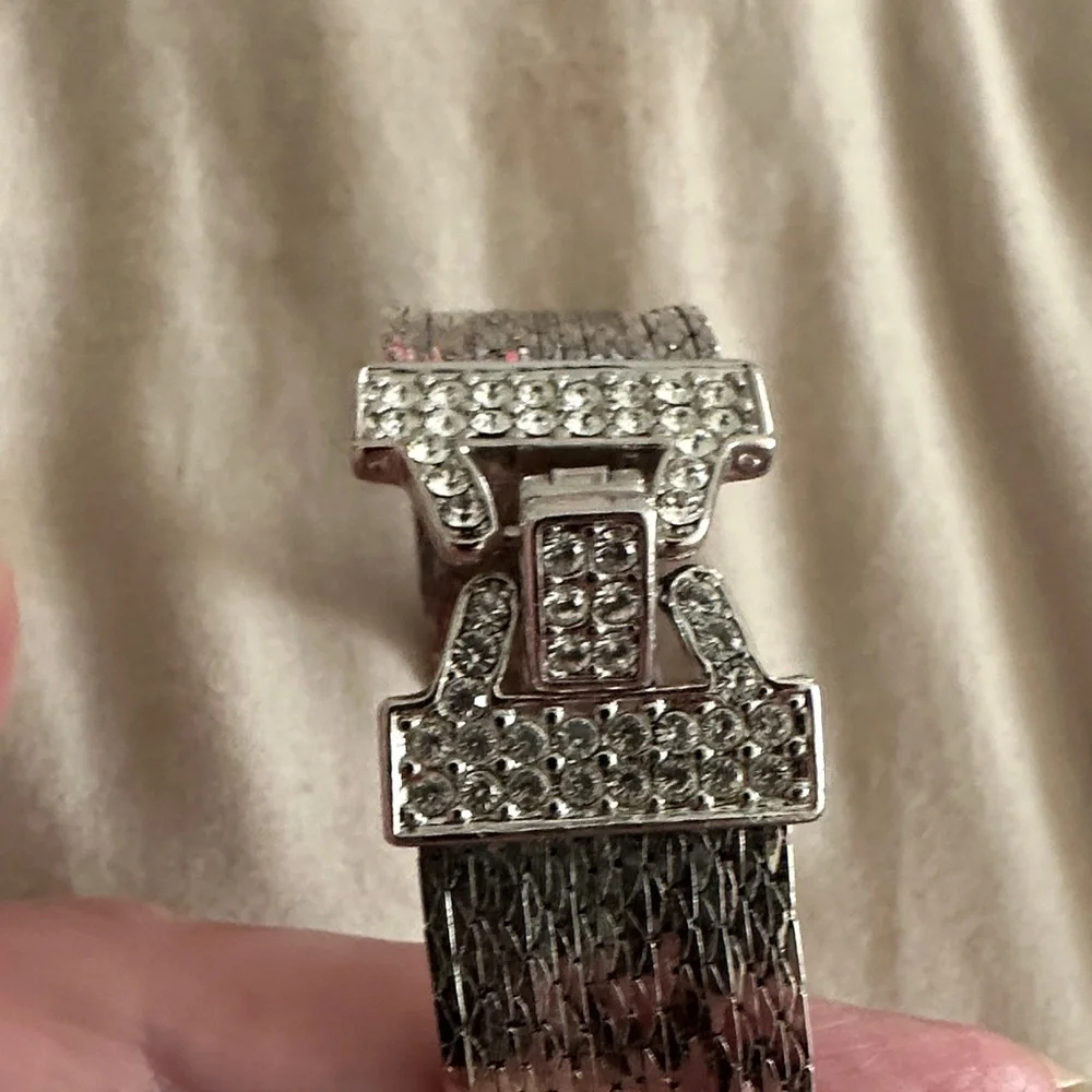 Silver Rhinestone Bracelet - Picture 3 of 5